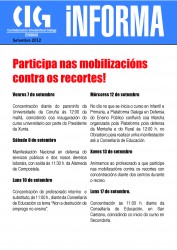 Mobilizacións contra os recortes convocadas para os próximos días